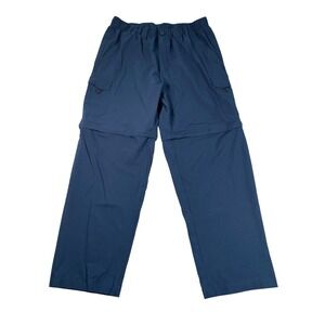 Reel Legends Pants Men Large 36/38 x 29" Inseam Navy Cargo Convertible to Shorts
